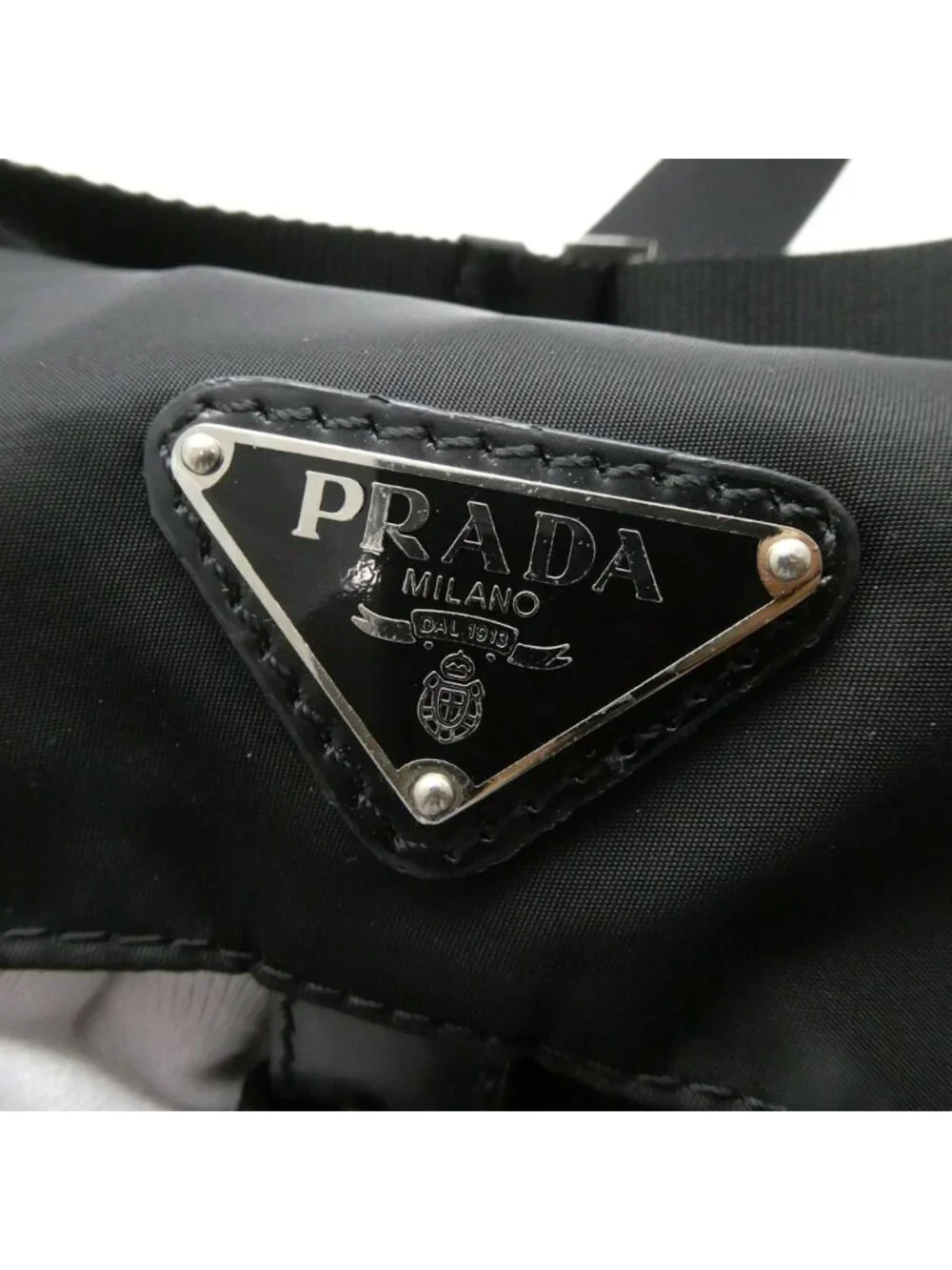 Prada Shoulder Bag Nylon Triangle Logo